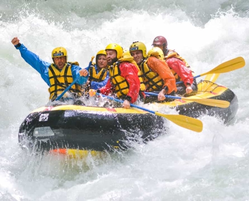 Rafting in Umbria sotto la cascata delle Marmore